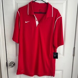 Nike Men's dry fir Red Polo golf/training Shirt
